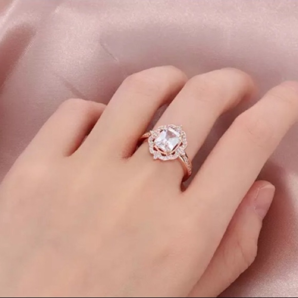18K Rose gold plated ring - Picture 6 of 7